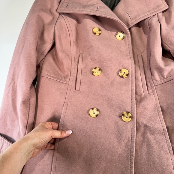 Thread & Supply peacoat warm layering tailored fit double breasted blush M - Picture 3 of 14